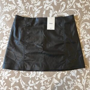H&M Vegan Leather Black Skirt